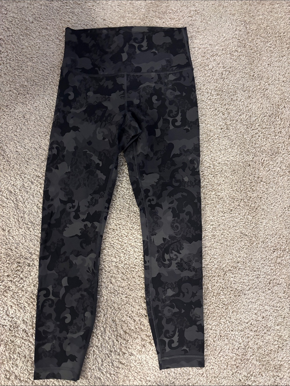 lululemon athletica Black Floral Camo Leggings